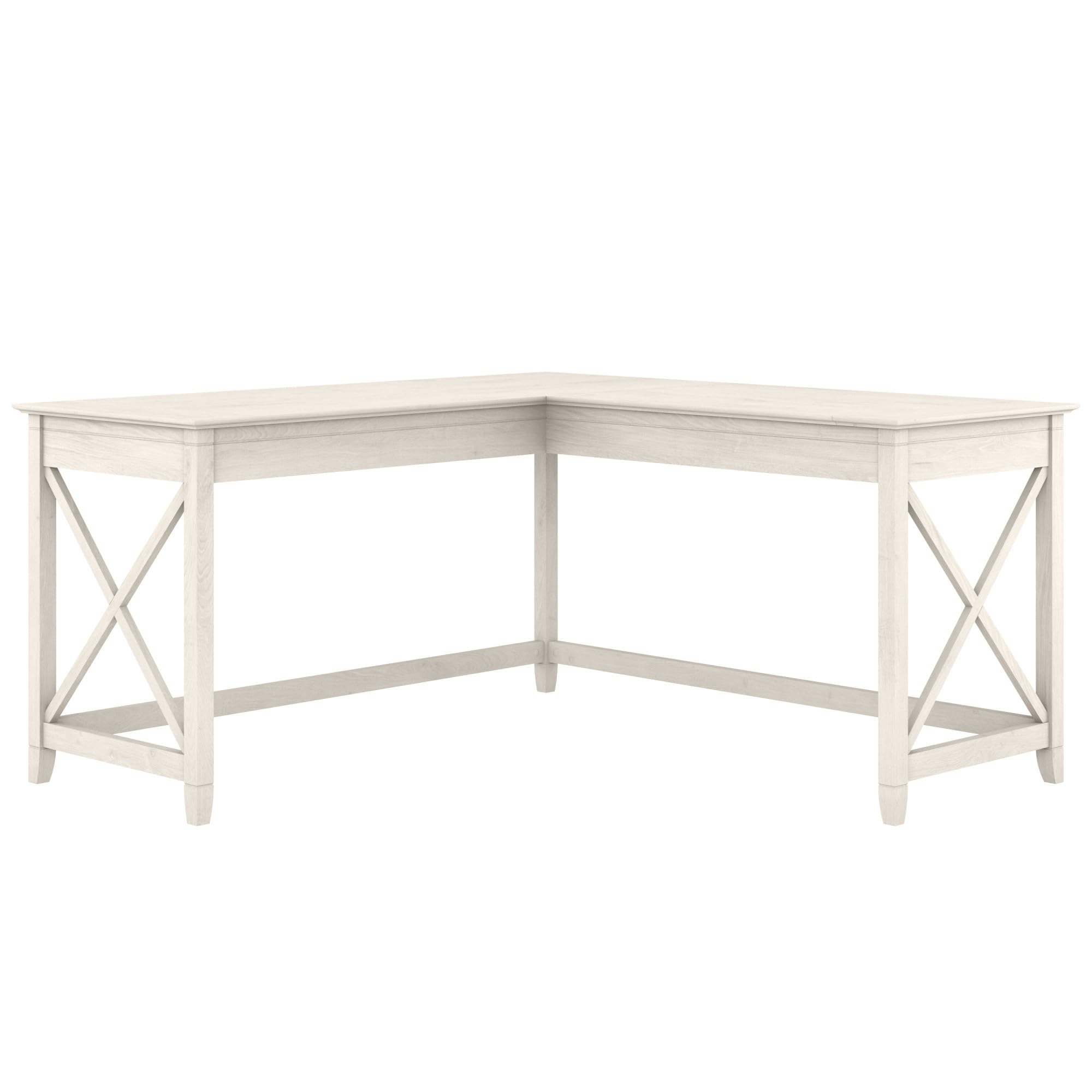 Bush Home Key West 60W Modern Farmhouse L Shaped Desk in Reclaimed Pine, 60-Inch Corner Computer Table for Home Office Workspace