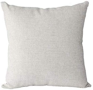 100% Polyester Canvas Pillow case Sublimation Blank for Women Kids Gift Bulk DIY (1, Beige w/Pocket)