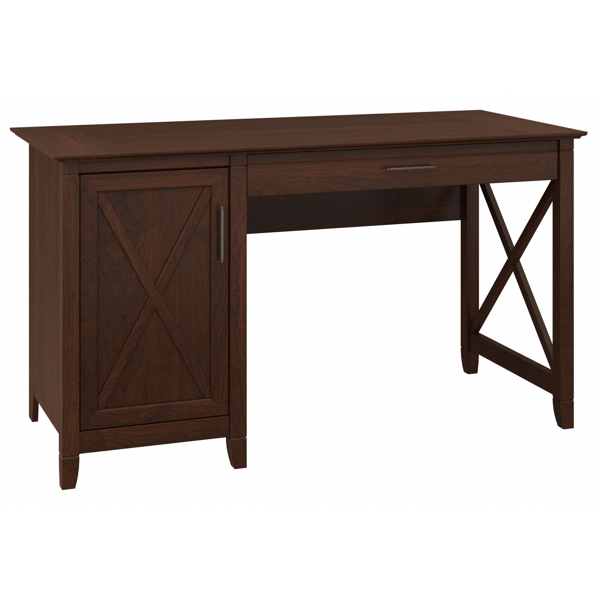 Bush Home Key West Computer Desk with Storage | Farmhouse PC Table for Home Office in Reclaimed Pine | 54W x 24D