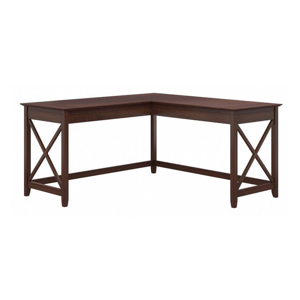 Bush Home Key West 60W Modern Farmhouse L Shaped Desk in Reclaimed Pine, 60-Inch Corner Computer Table for Home Office Workspace
