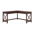 Bush Home Key West 60W Modern Farmhouse L Shaped Desk in Reclaimed Pine, 60-Inch Corner Computer Table for Home Office Workspace