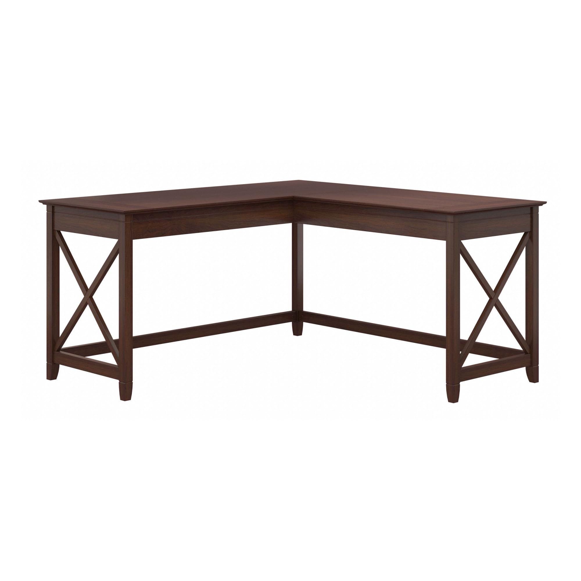 Bush Home Key West 60W Modern Farmhouse L Shaped Desk in Reclaimed Pine, 60-Inch Corner Computer Table for Home Office Workspace
