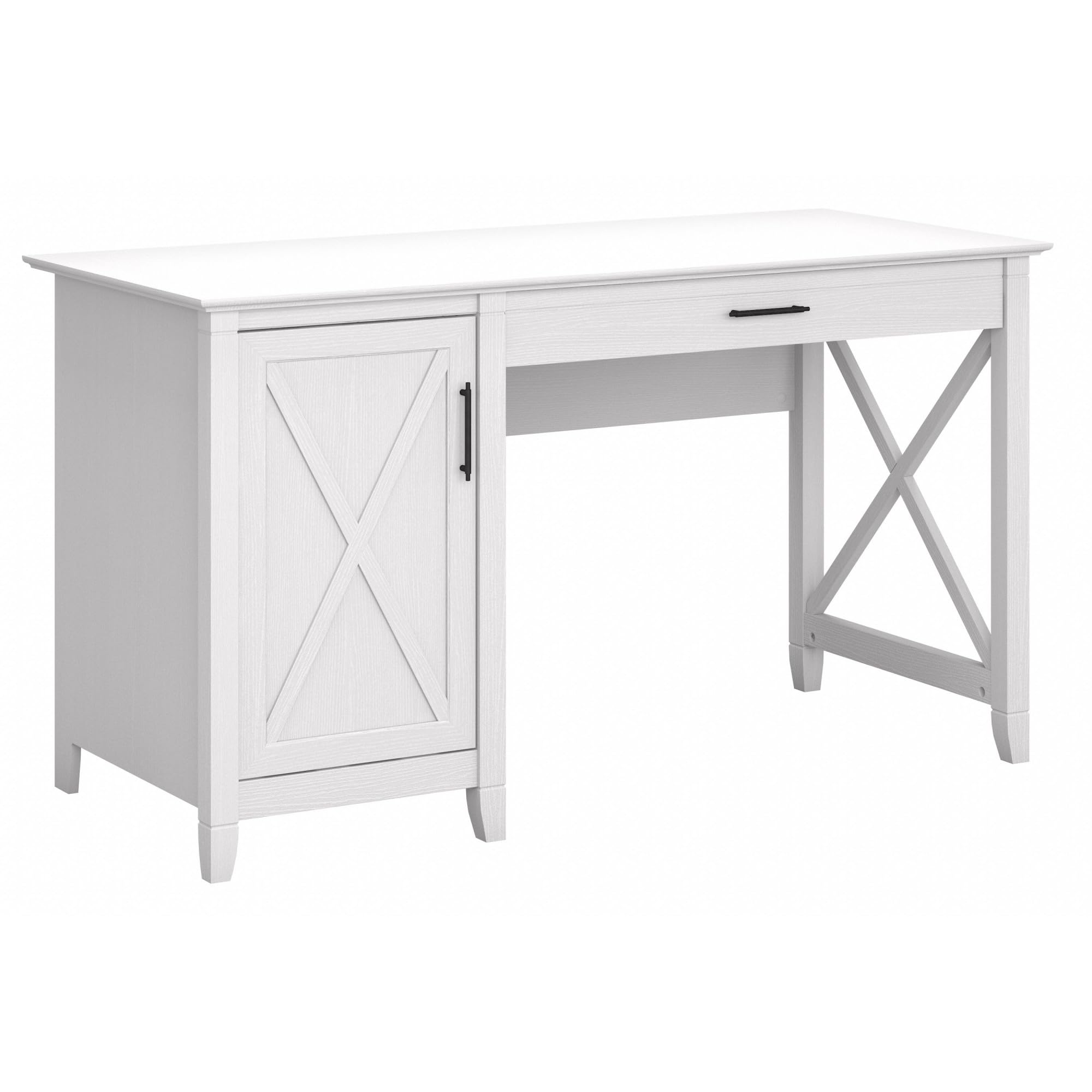 Bush Home Key West Computer Desk with Storage | Farmhouse PC Table for Home Office in Reclaimed Pine | 54W x 24D