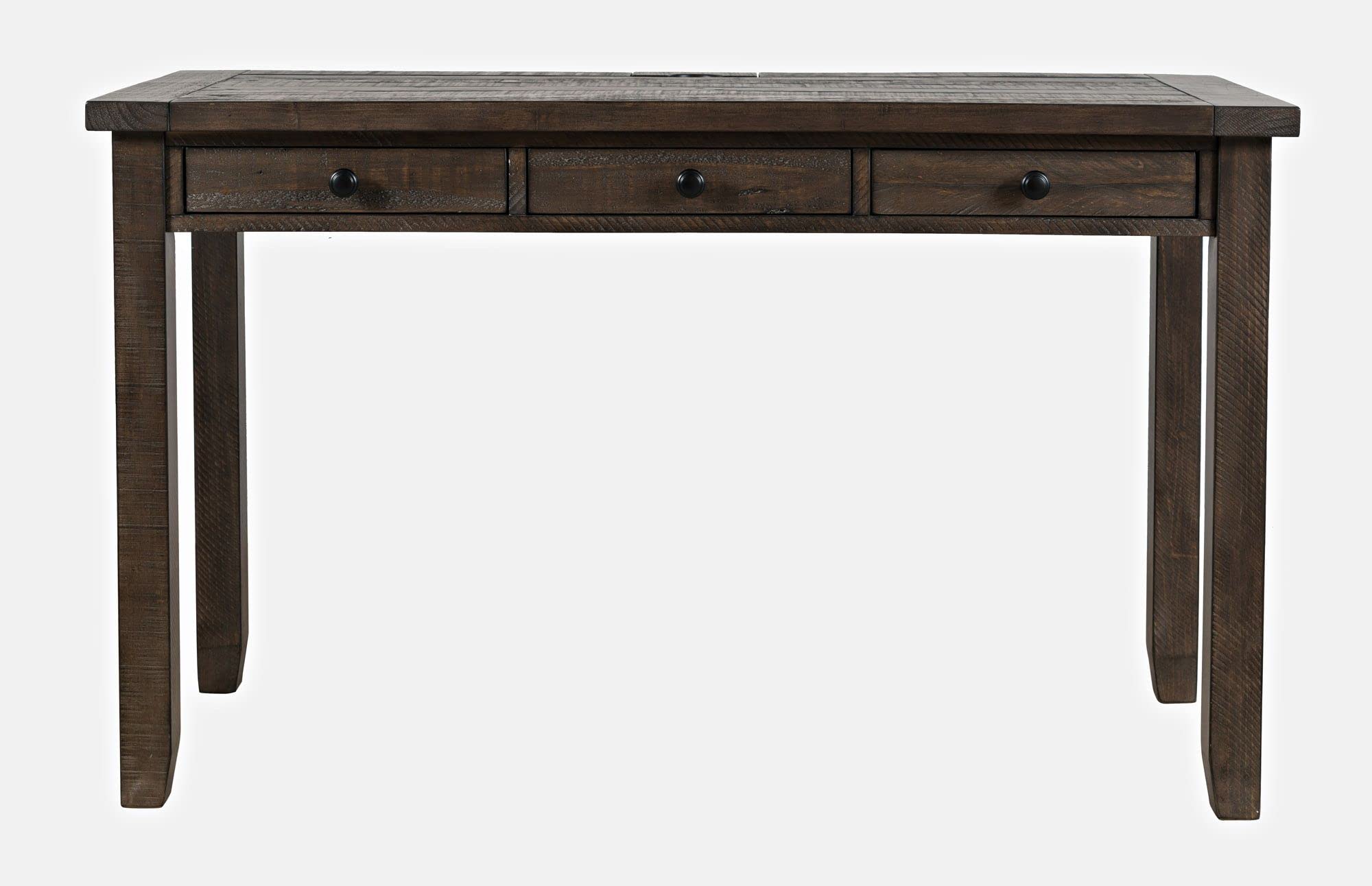 Jofran Madison County Solid Pine Wood Farmhouse Desk with USB Charging, Rustic Writing Desk for Home Office, Vintage White