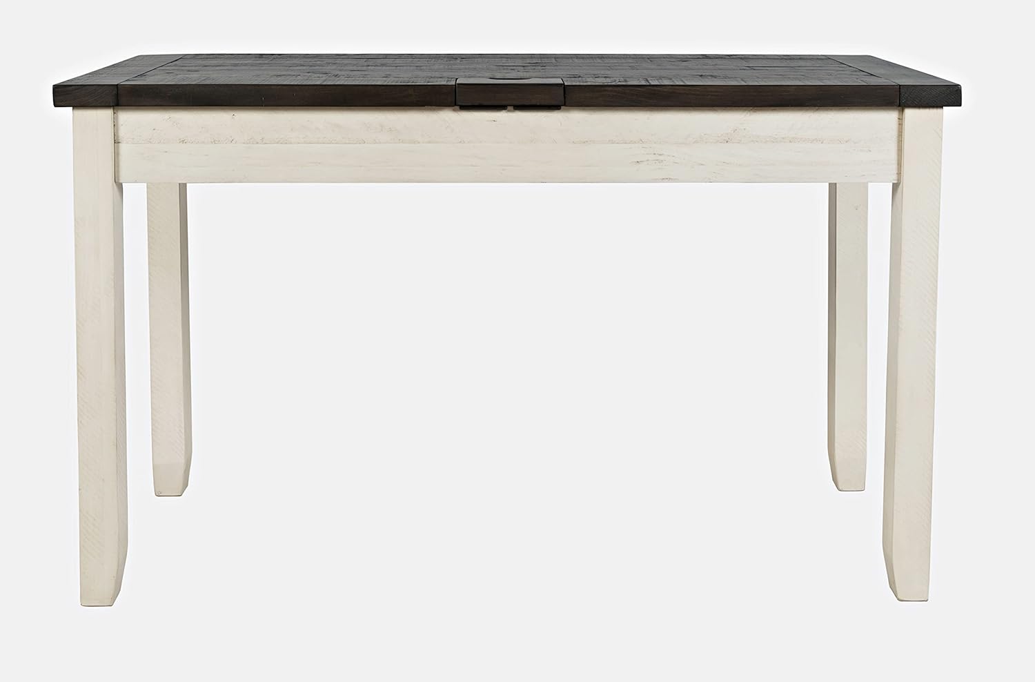 Jofran Madison County Solid Pine Wood Farmhouse Desk with USB Charging, Rustic Writing Desk for Home Office, Vintage White