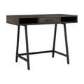 Bush Home Steele 54W Writing Desk with Storage in Reclaimed Pine | Large Wooden Computer Table for Home Office Workspace