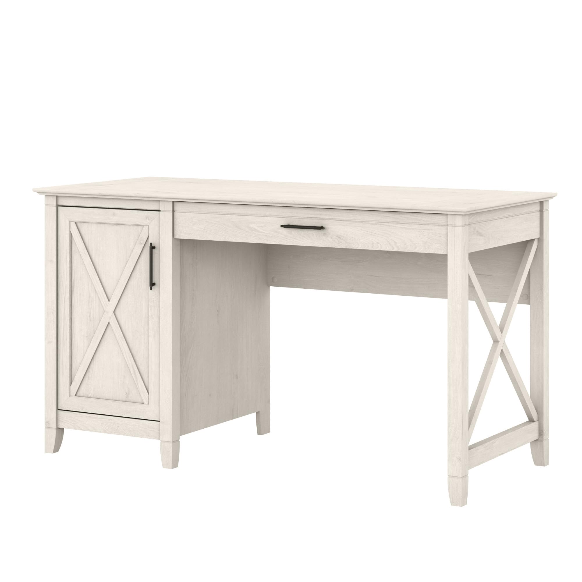 Bush Home Key West Computer Desk with Storage | Farmhouse PC Table for Home Office in Reclaimed Pine | 54W x 24D