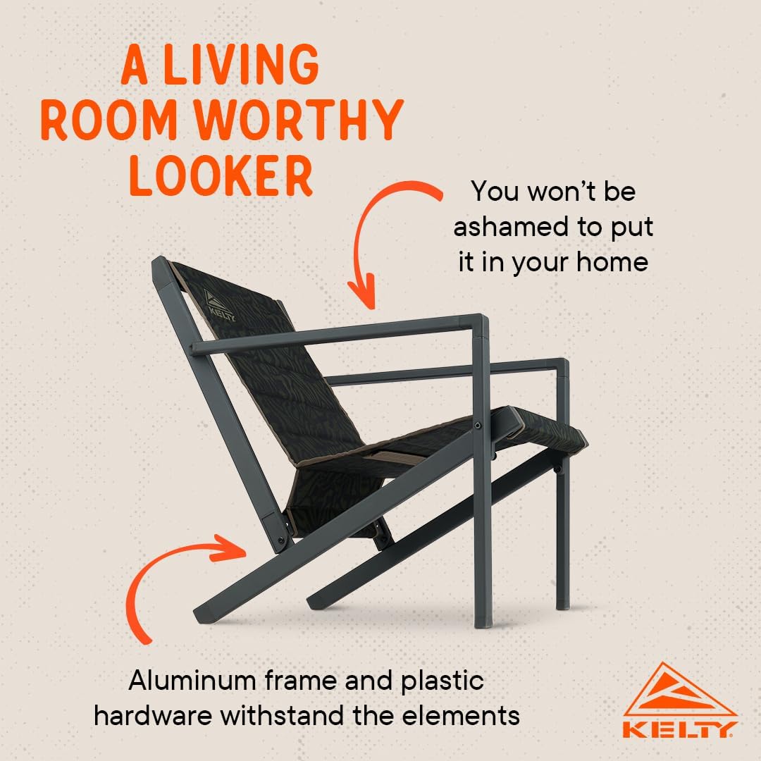 Kelty Rad-Arondack Camp Chair, 600D Polyester, Sturdy and Lightweight Aluminum Frame, 8 lbs Carry Weight, Built to Last
