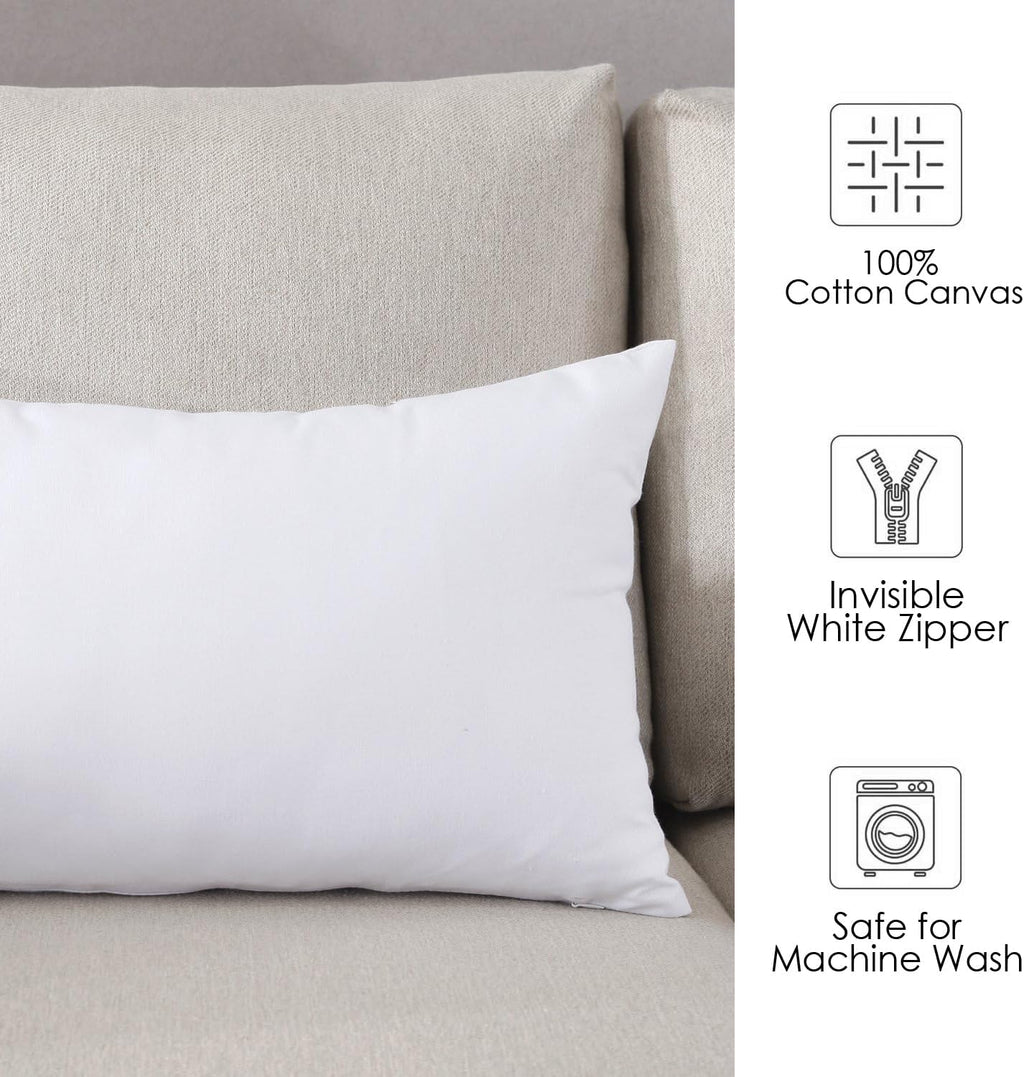 TAOSON Set of 2,100% Cotton Soild Canvas Home Decorative Throw Pillow Cover Cushion Covers Pillowcase, Home Decor for Sofa Couch Bed Chair Only Cover No Insert - 18" x 18" / 45x45cm Navy Blue