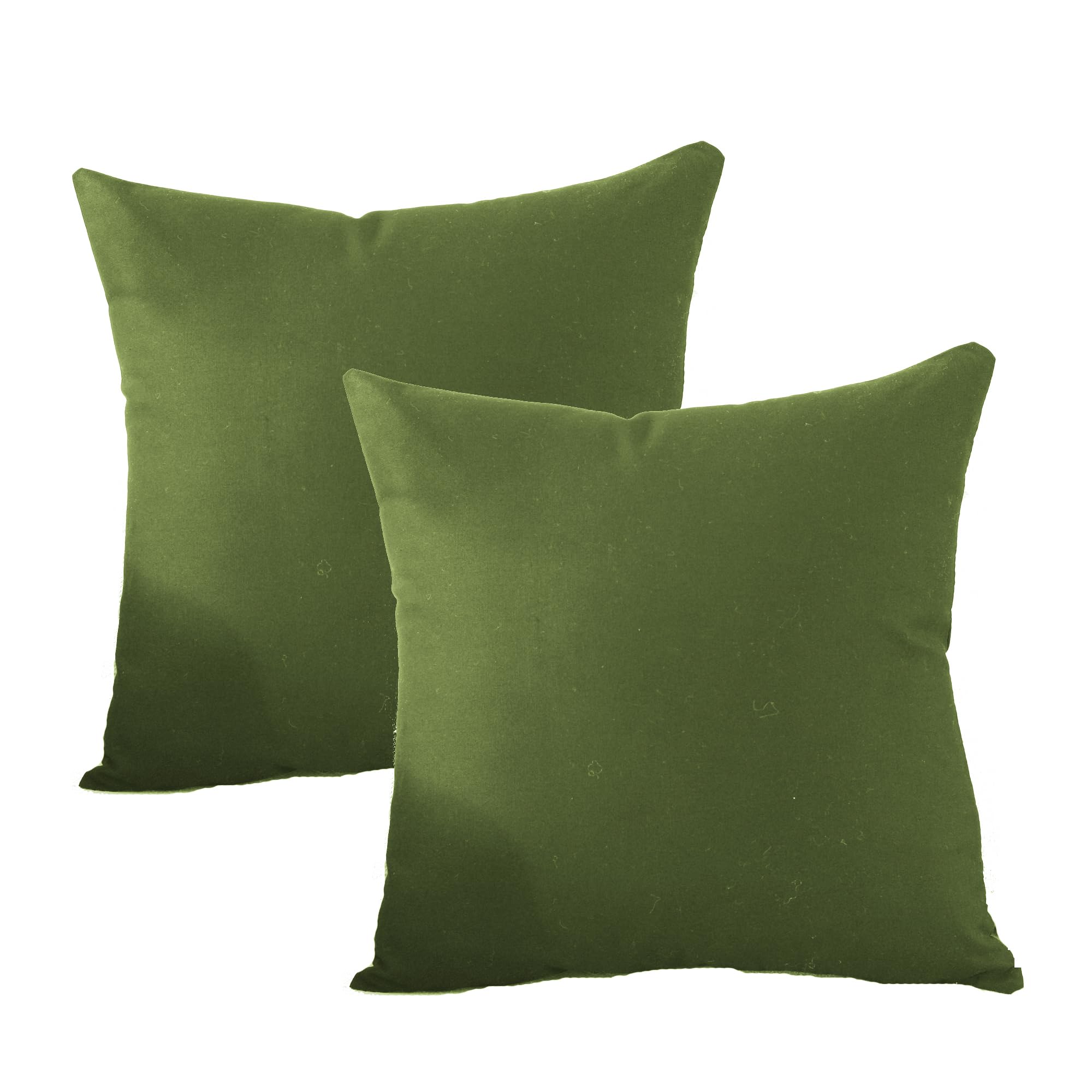 TAOSON Set of 2,100% Cotton Soild Canvas Home Decorative Throw Pillow Cover Cushion Covers Pillowcase, Home Decor for Sofa Couch Bed Chair Only Cover No Insert - 18" x 18" / 45x45cm Navy Blue