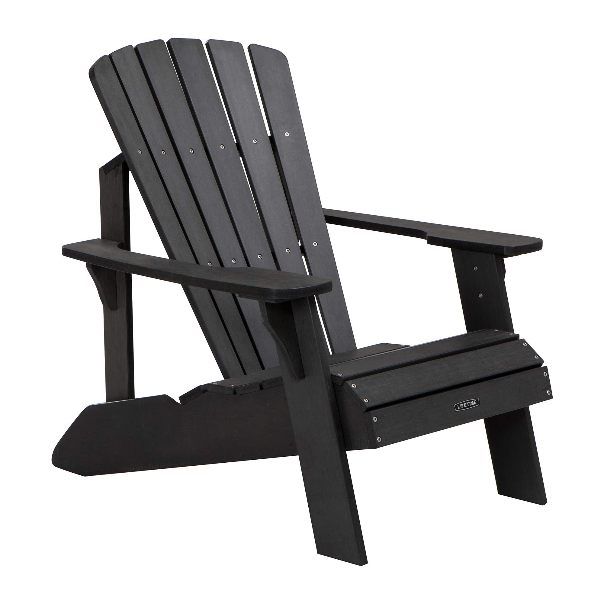 Lifetime Faux-Wood Adirondack Chair, Weather-Resistant Polystyrene, UV-Protected, 300 lb Capacity, Low-Maintenance Outdoor Seating Furniture