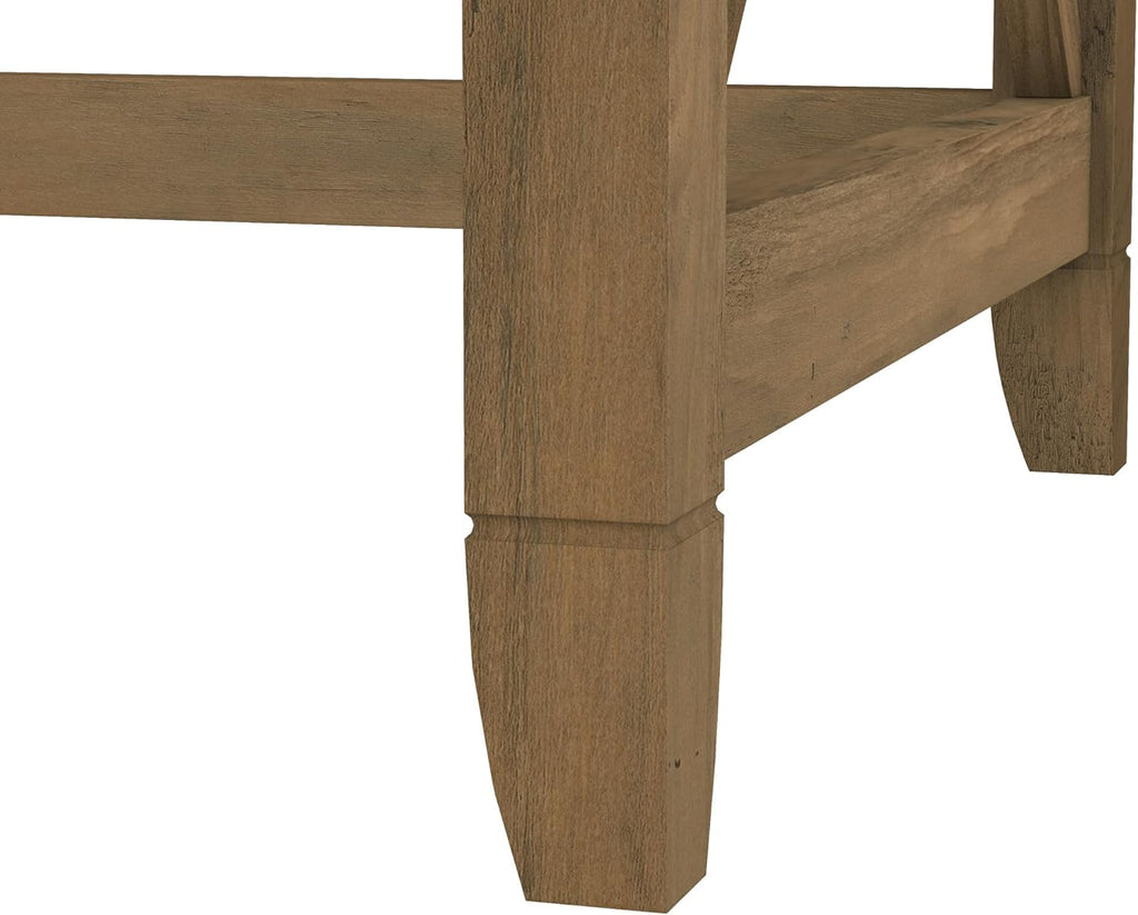 Bush Home Key West 60W Modern Farmhouse L Shaped Desk in Reclaimed Pine, 60-Inch Corner Computer Table for Home Office Workspace