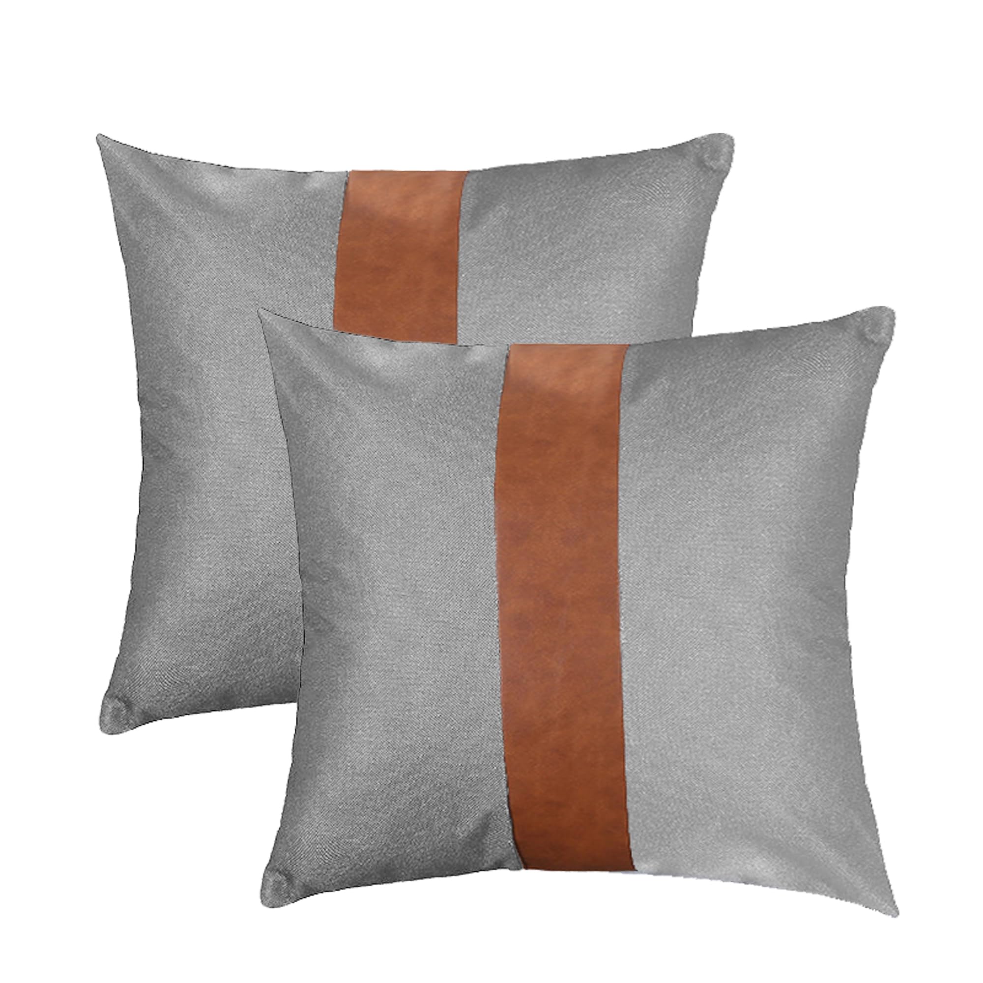 TAOSON Set of 2,100% Cotton Soild Canvas Home Decorative Throw Pillow Cover Cushion Covers Pillowcase, Home Decor for Sofa Couch Bed Chair Only Cover No Insert - 18" x 18" / 45x45cm Navy Blue