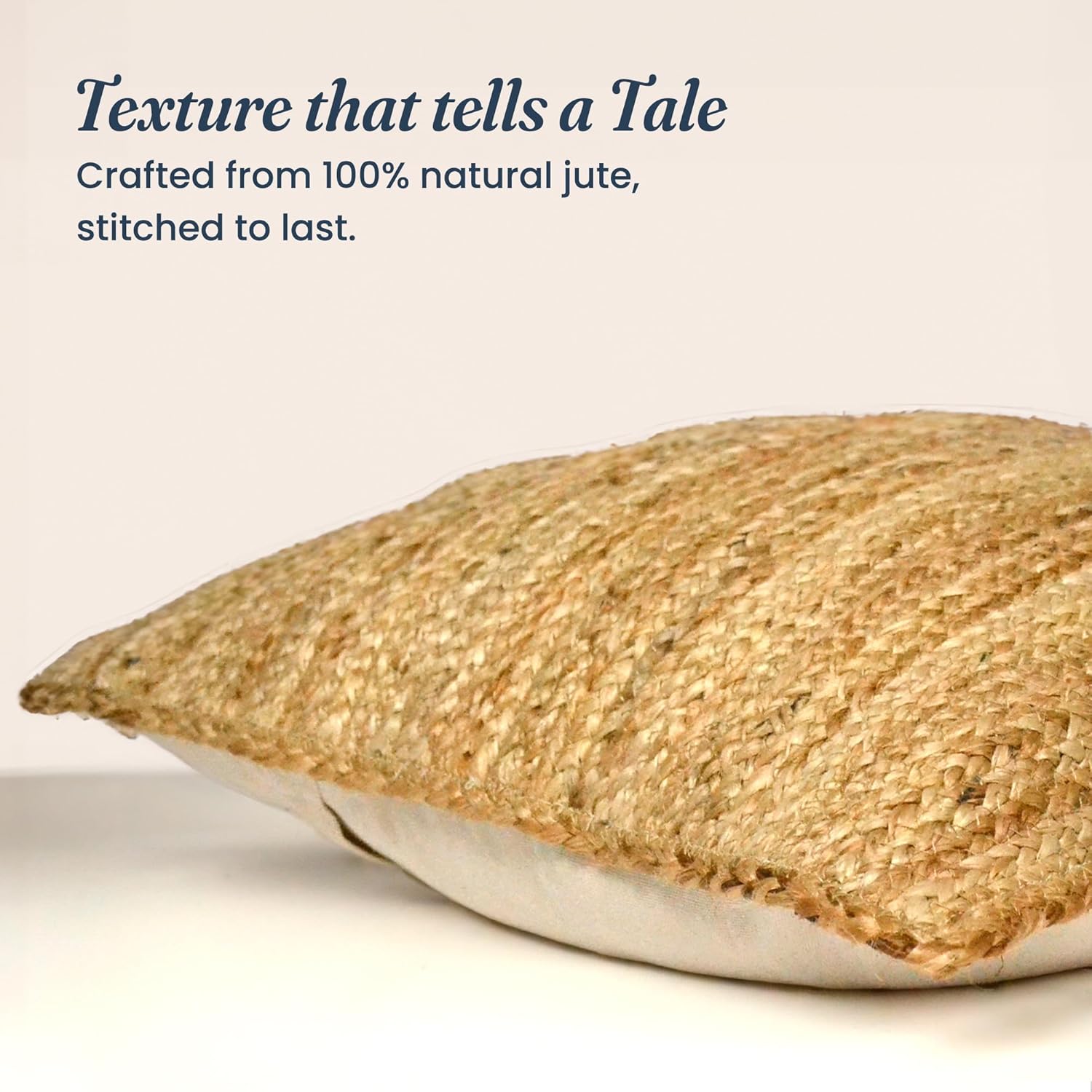 The Fine Living Co. Jute Pillow Covers 18x18, Braided Jute Throw Pillows, Indoor Outdoor Boho & Farmhouse Decor, Natural Decorative Cushion Covers for Couch, Living Room & Patio, 1Pc