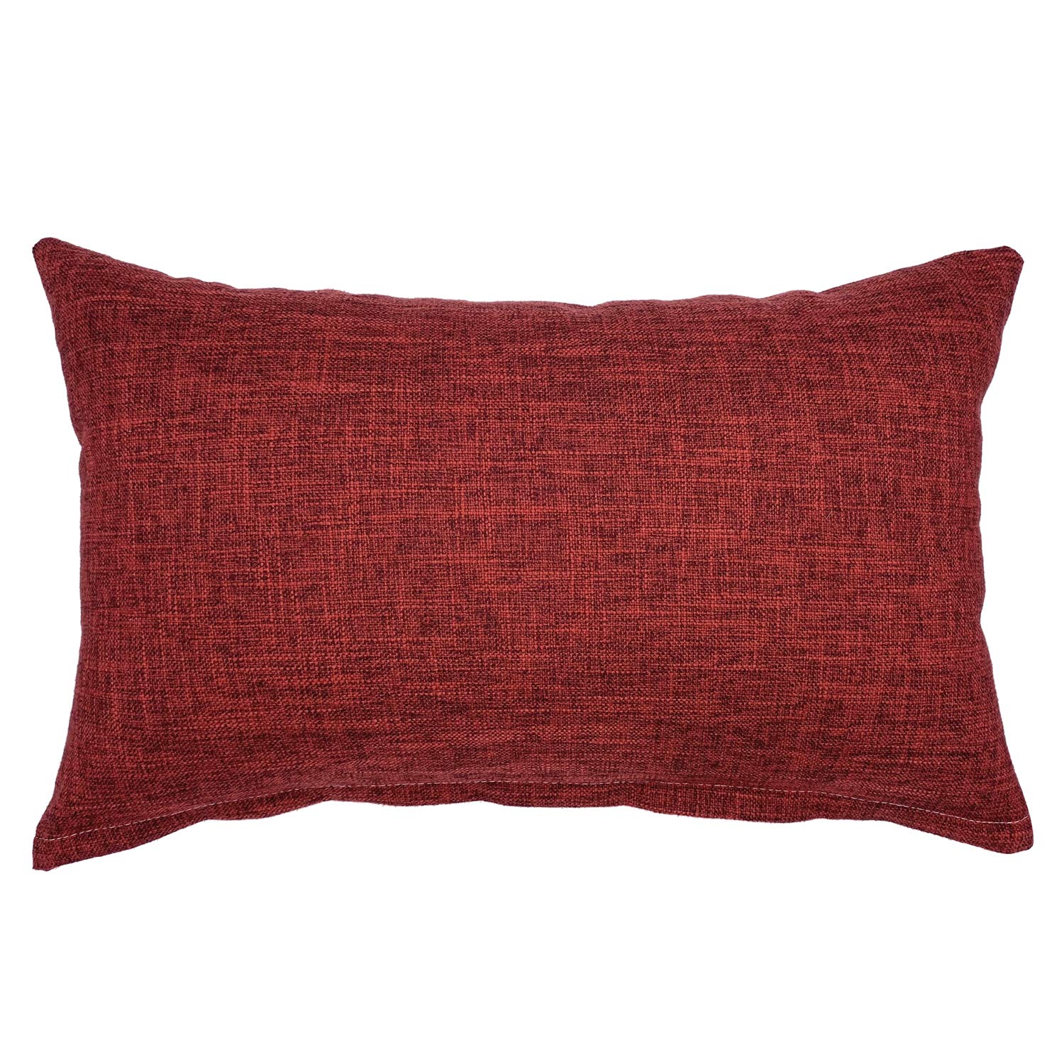 YOUR SMILE Solid Cream Colored Cotton Linen Decorative Throw Pillow Case Cushion Cover Pillowcase for Couch Sofa Bed,12 X 20 Inches (Beige)
