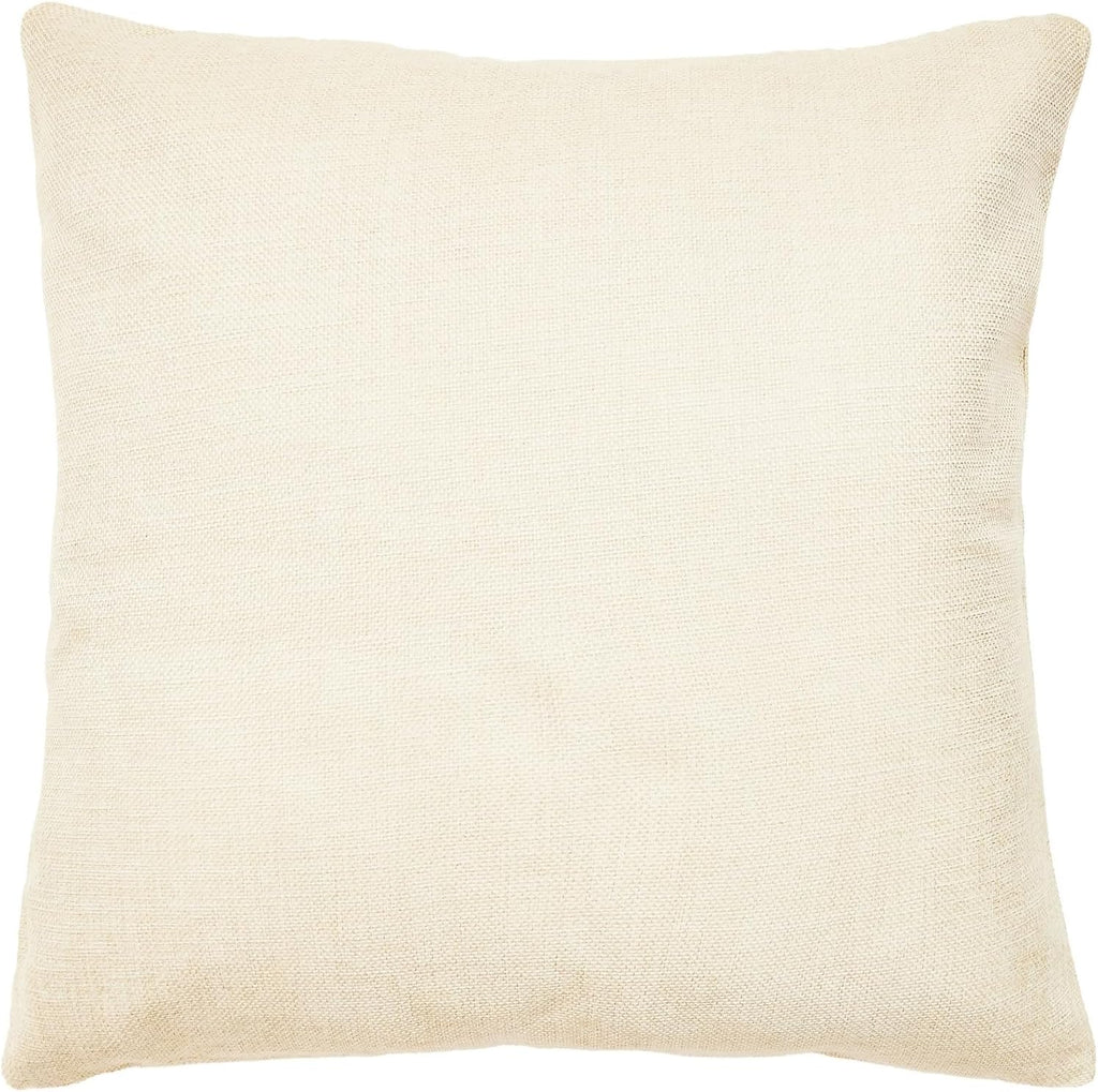 Juvale Canvas Covers for Throw Pillows - 17 x 17 in, Cream, Pack of 4, Cotton - Hidden Zipper & Customizable Cases for Couch Pillows & Embroidery Blanks