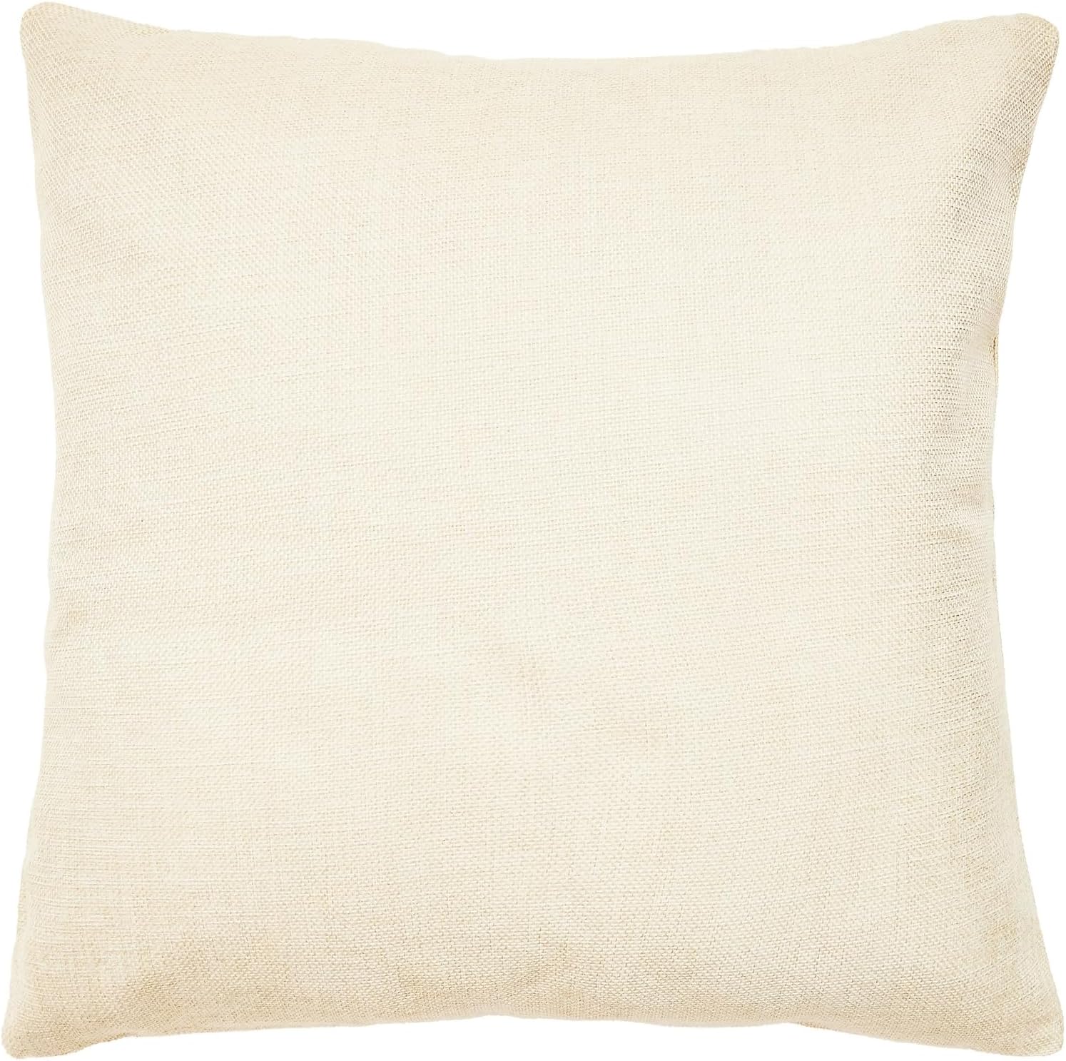 Juvale Canvas Covers for Throw Pillows - 17 x 17 in, Cream, Pack of 4, Cotton - Hidden Zipper & Customizable Cases for Couch Pillows & Embroidery Blanks